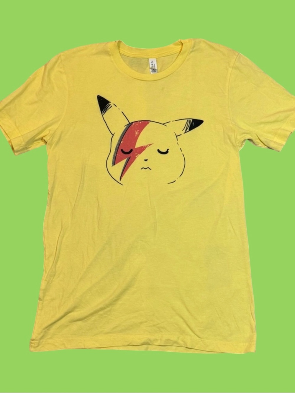 David Bowie Pikachu Ziggy Stardust Shirt Size Small Pokémon